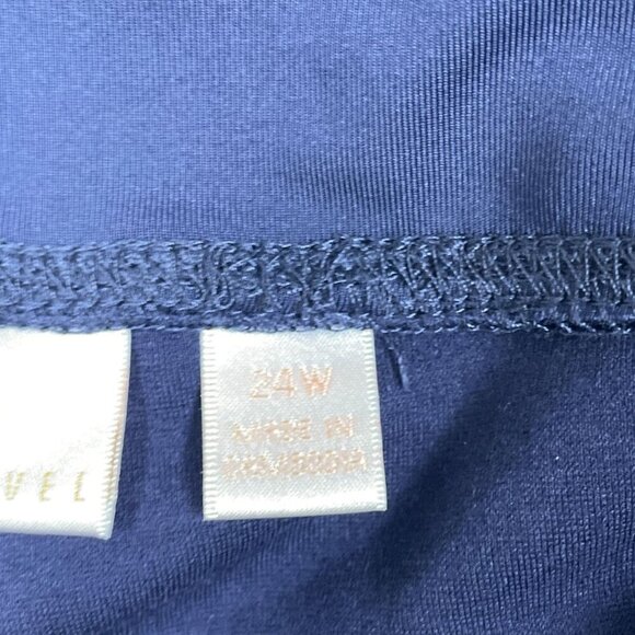 Belle By Kim Gravel Womens Slim Pants 24W Stretch Navy Rayon Blend a1323 - Picture 4 of 7